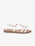 Nu-pieds à détail bijou doré - Blanc - 1