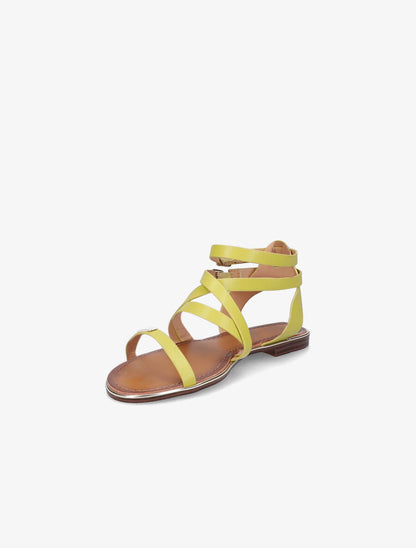 Nu-pieds à double brides et empiècement métallique - Vert olive - 3