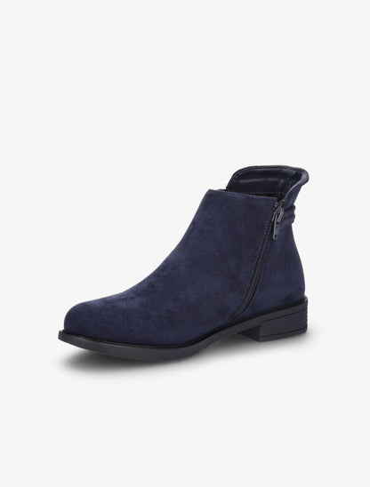 Bottines suédées à pampilles - Bleu marine - 4