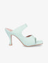Mules asymétriques à entredoigt - Vert d&