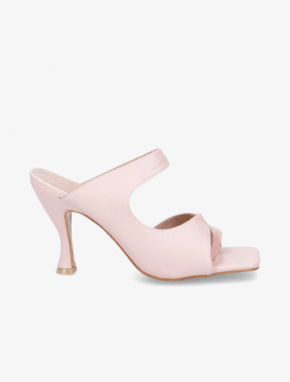 Mules asymétriques à entredoigt - Rose - 1
