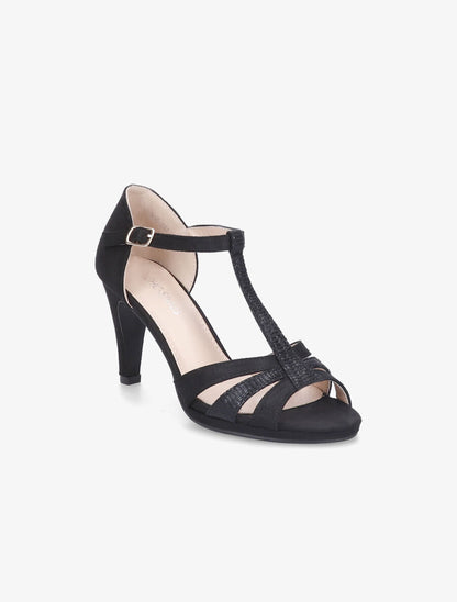 Sandales à talons en suédine - Noir - 2