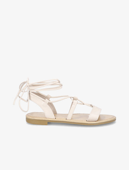 Nu-pieds à liens - Beige - 3