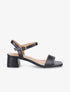 Sandales classiques unies en simili - Noir - 1