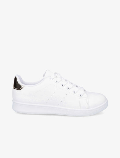 Sneakers à contrefort contastant - Or - 5