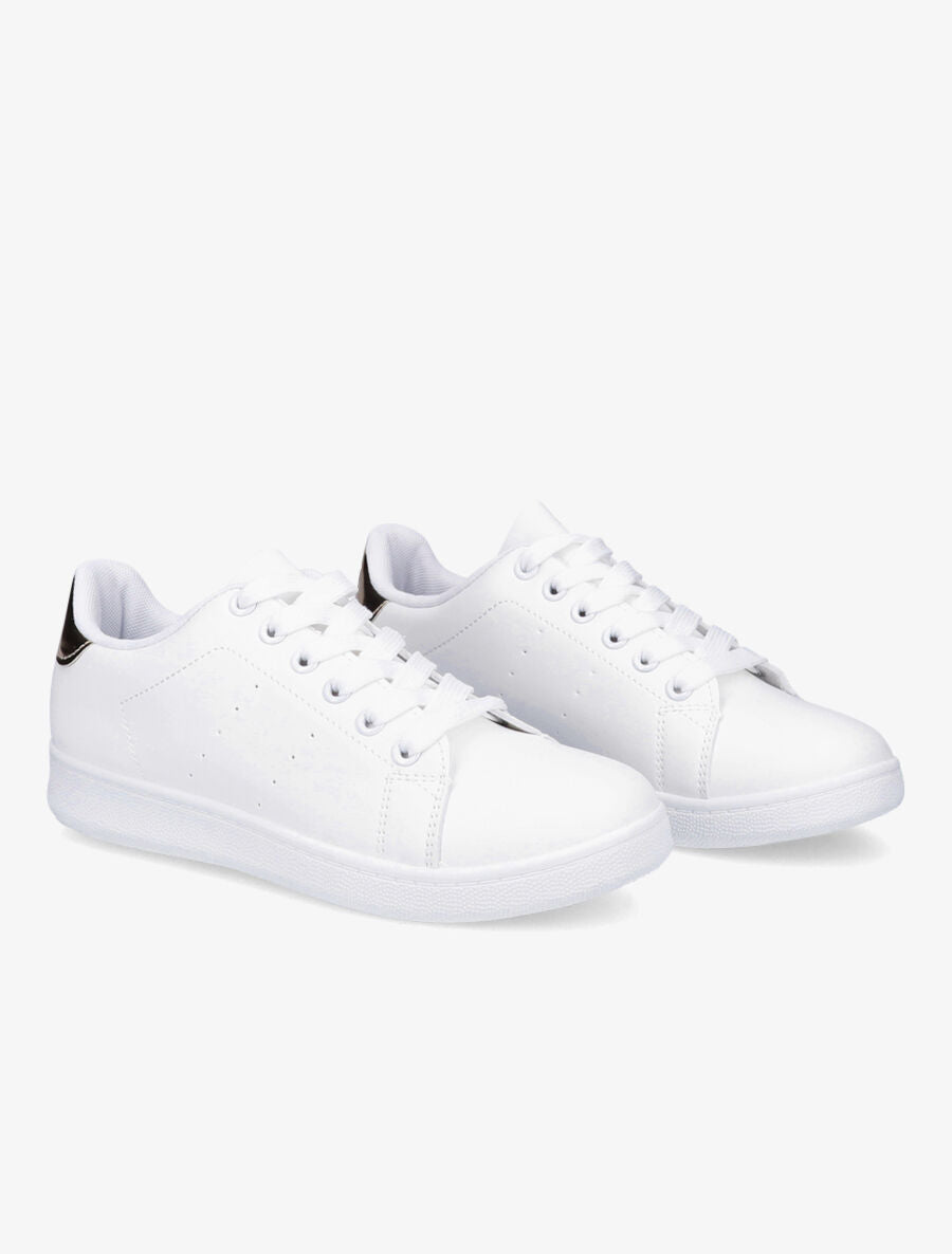 Sneakers à contrefort contastant - Or - 4