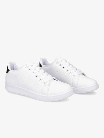 Sneakers à contrefort contastant - Or - 4