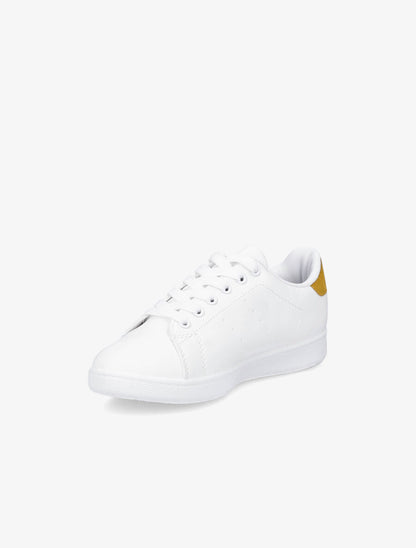 Sneakers à contrefort en suédine - Jaune moutarde - 3