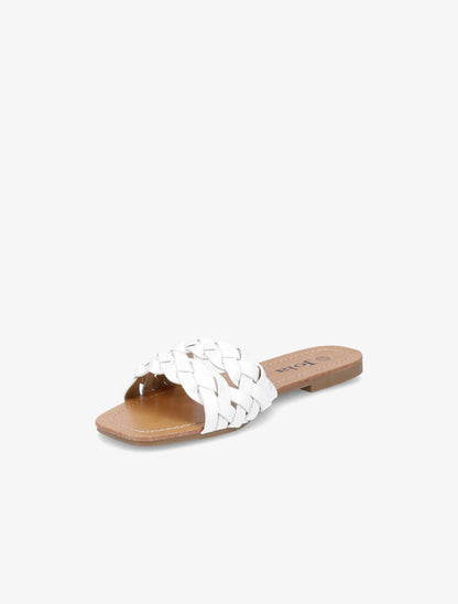 Claquettes à ganses tressées - Blanc - 4