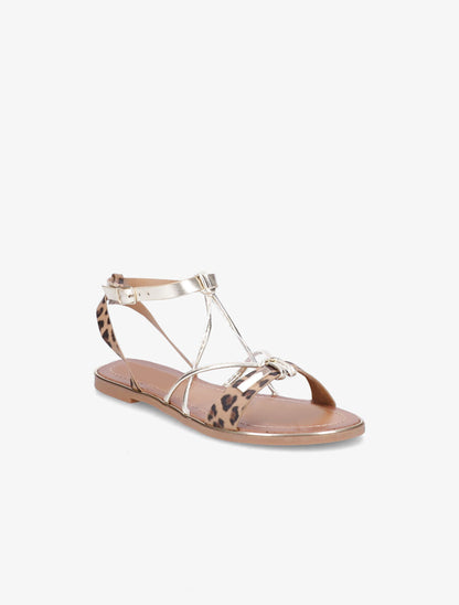 Nu-pieds à ganses et brides irisées - Léopard - 2