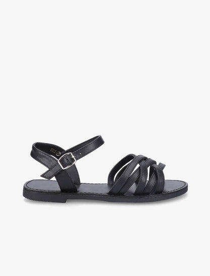 Nu-pieds classiques à ganses entrecroisées - Noir - 6