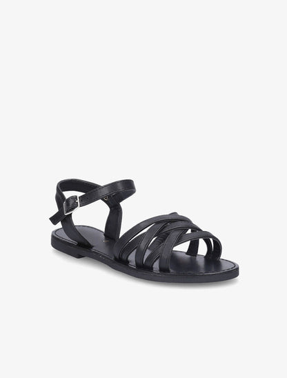 Nu-pieds classiques à ganses entrecroisées - Noir - 3