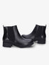 Bottines à contrefort effet croco - Noir - 1