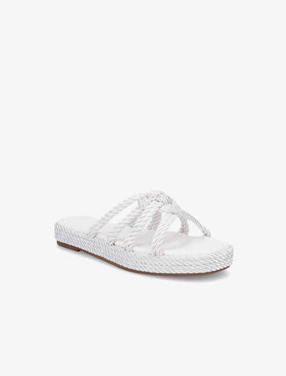 Claquettes à ganses entelacées - Blanc - 2