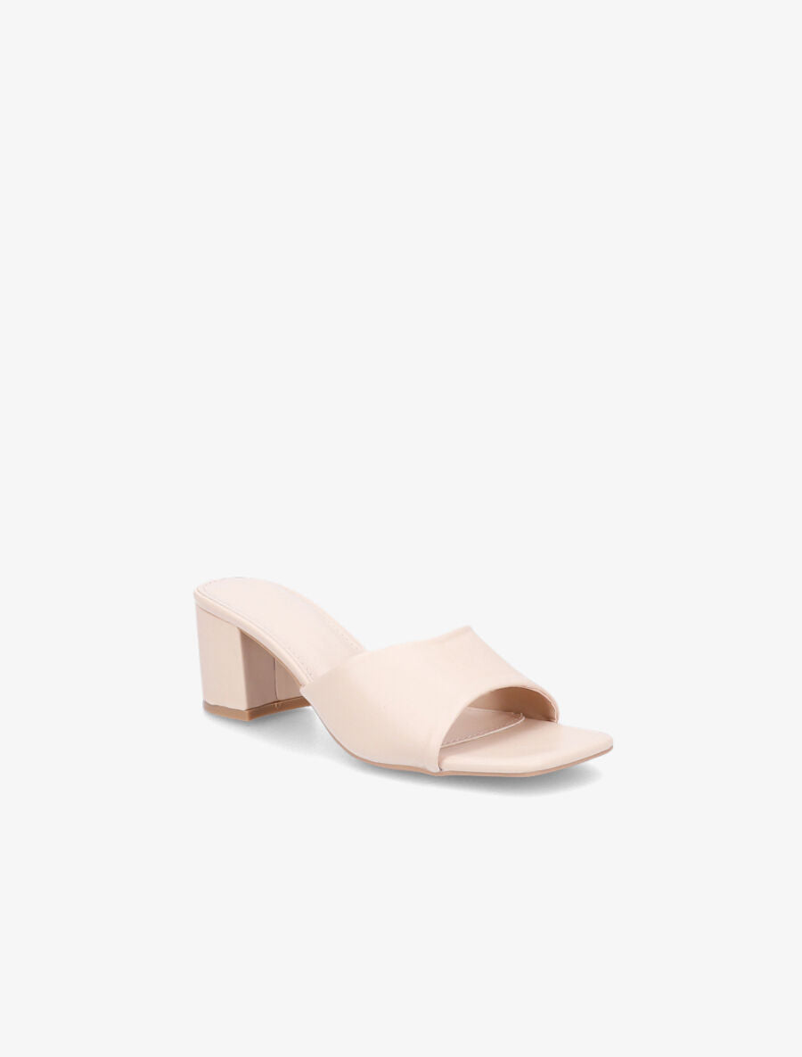 Mules classiques en simili - Beige - 2