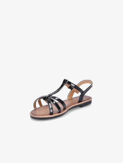 Nu-pieds vernis croisés - Noir - 3