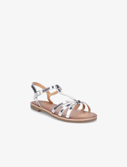 Nu-pieds vernis croisés - Argent - 2