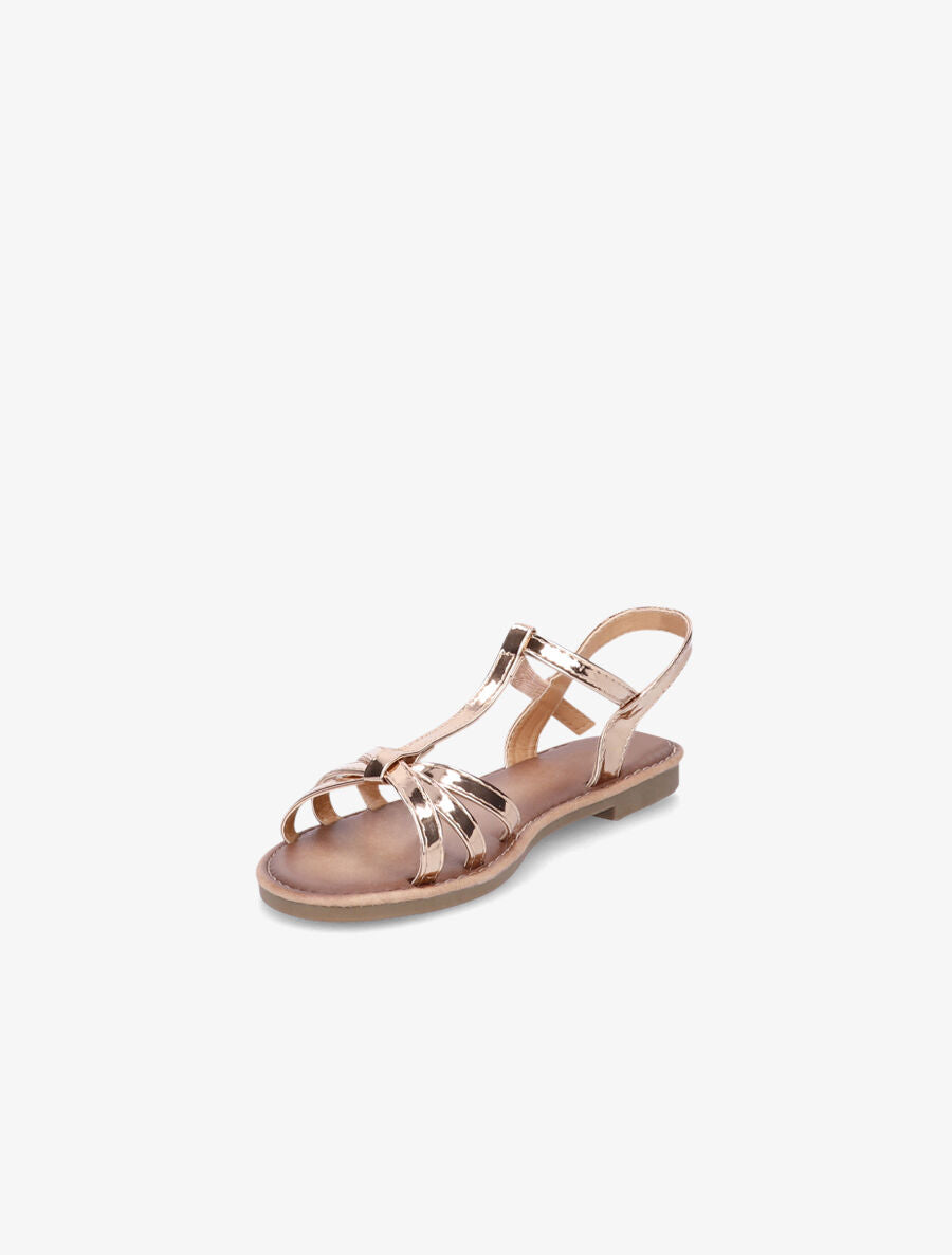 Nu-pieds vernis croisés - Rose gold - 3