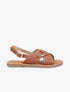 Nu-pieds croisés en simili - Camel - 5