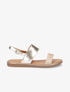 Nu-pieds en simili à bride tressée - Or - 1