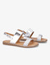 Nu-pieds en simili à bride tressée - Argent - 1