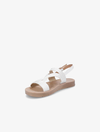 Nu-pieds à cordes entrelacées - Blanc - 3