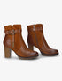 Bottines montantes à sangle et contrefort tressés - Camel - 5