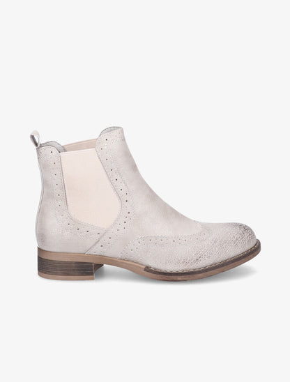 Bottines bi-matière effet patiné - Or - 1