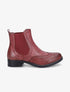 Bottines bi-matière effet patiné - Bordeaux - 1