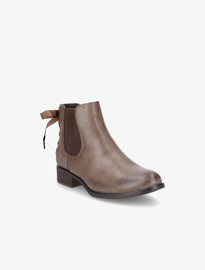 Bottines à contrefort corseté - Taupe - 2
