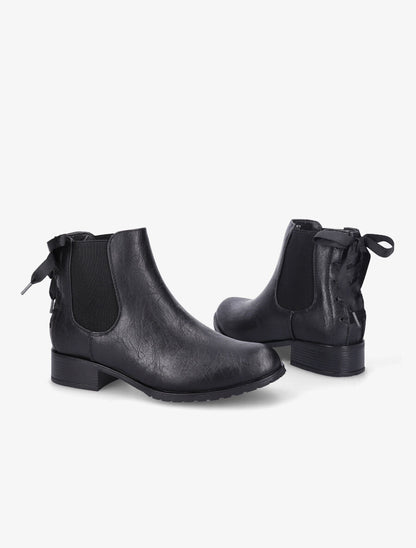 Bottines à contrefort corseté - Noir - 4