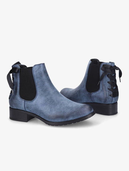 Bottines à contrefort corseté - Bleu - 4