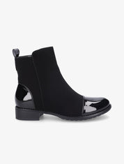 Bottines à bout vernis - Noir - 1