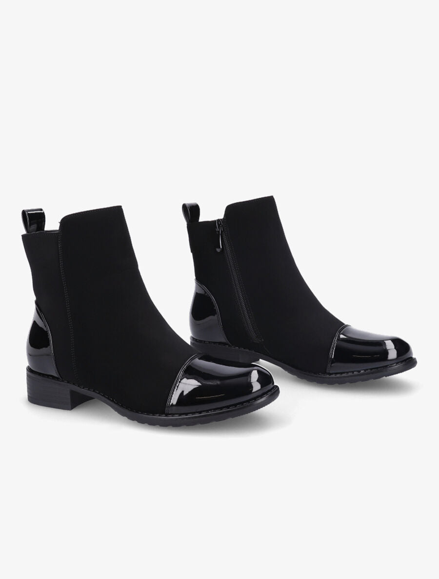 Bottines à bout vernis - Noir - 4