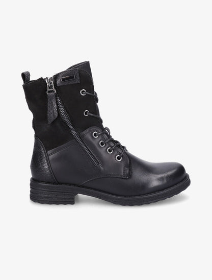 Boots montantes à lacets - Noir - 6