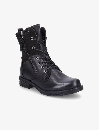 Boots montantes à lacets - Noir - 2