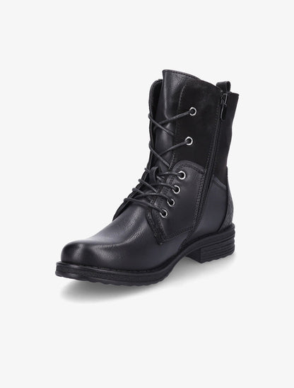 Boots montantes à lacets - Noir - 3
