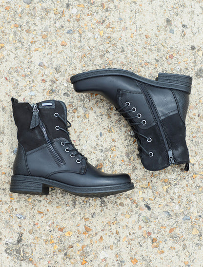 Boots montantes à lacets - Noir - 5