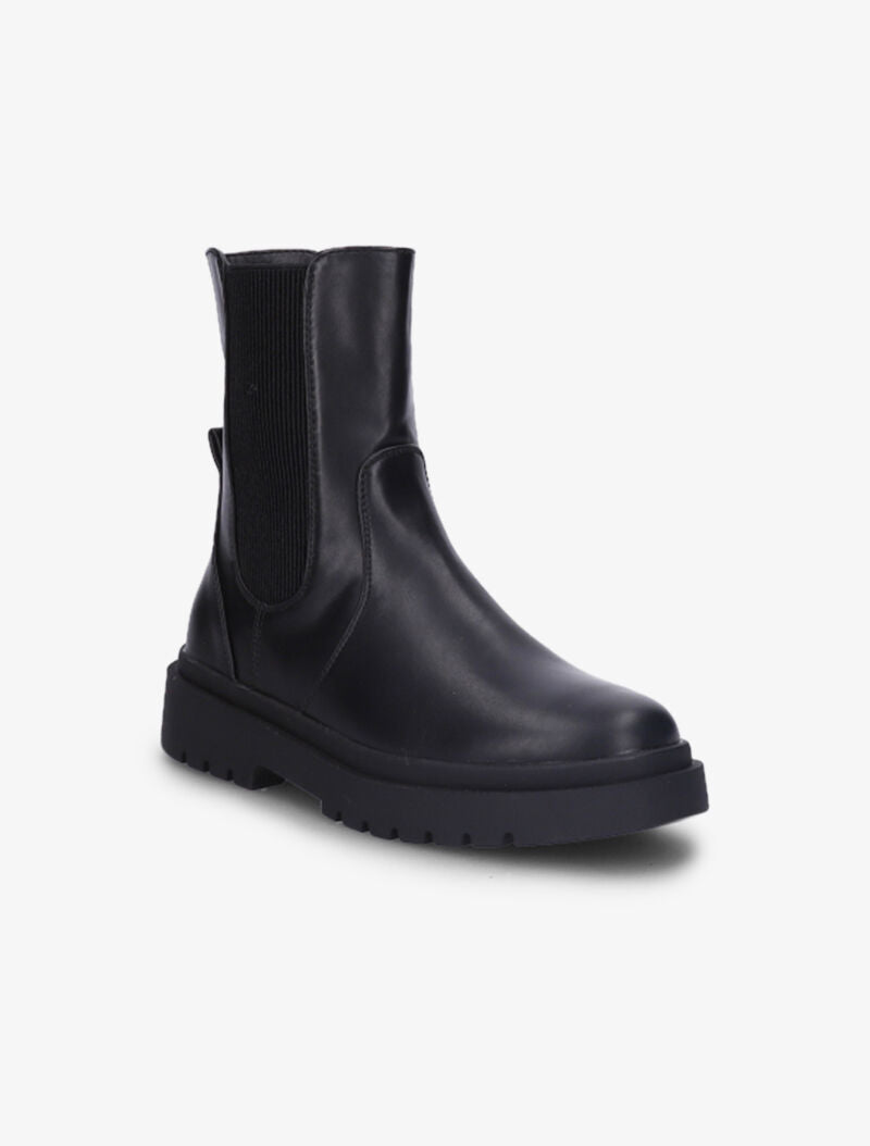 Bottines à semelle épaisse et à ganse élastiquée - Noir - 3