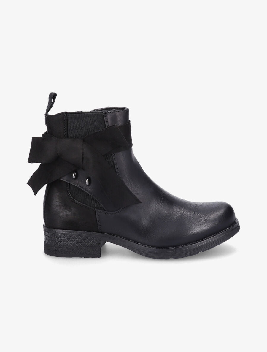 Boots montantes à noeud - Noir - 1