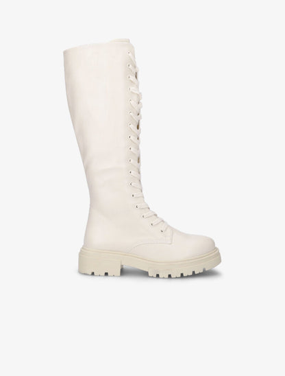 Bottes style rangers à lacets - Beige - 5