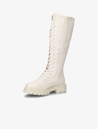 Bottes style rangers à lacets - Beige - 3