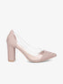 Escarpins en plexi à paillettes - Rose gold - 5