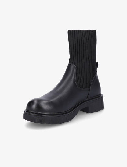 Boots bi-matière style motard - Noir - 3