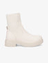 Boots bi-matière style motard - Beige - 1