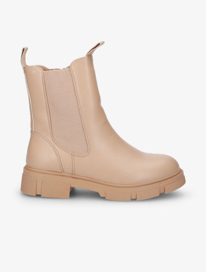 Boots à zip et semelles crantées - Beige - 2