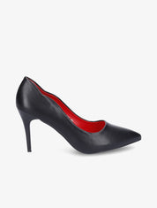 Escarpins en simili à bords ondulés - Noir - 1
