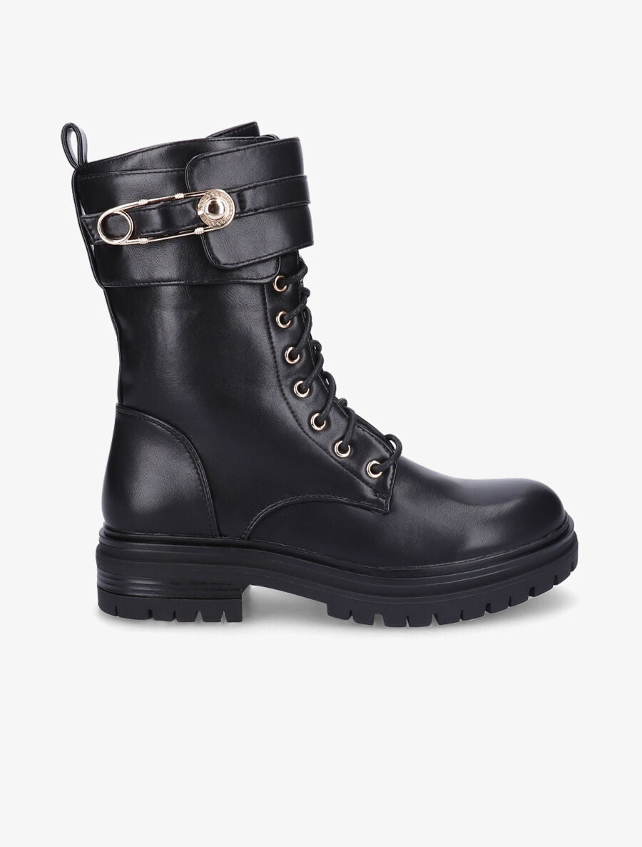 Boots montantes à broche - Noir - 1