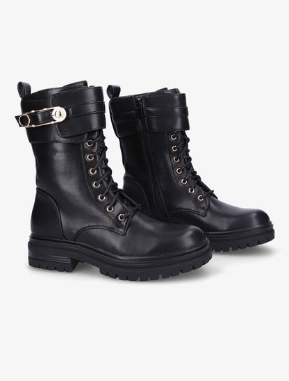 Boots montantes à broche - Noir - 4