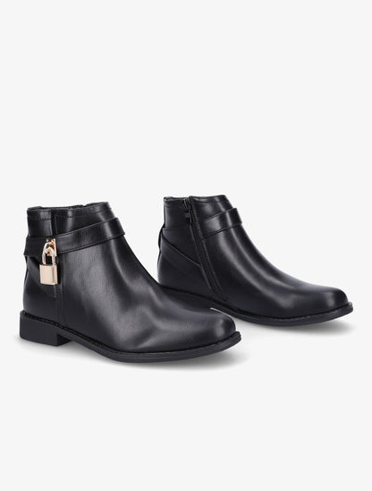 Boots à lanière à cadenas - Noir - 5